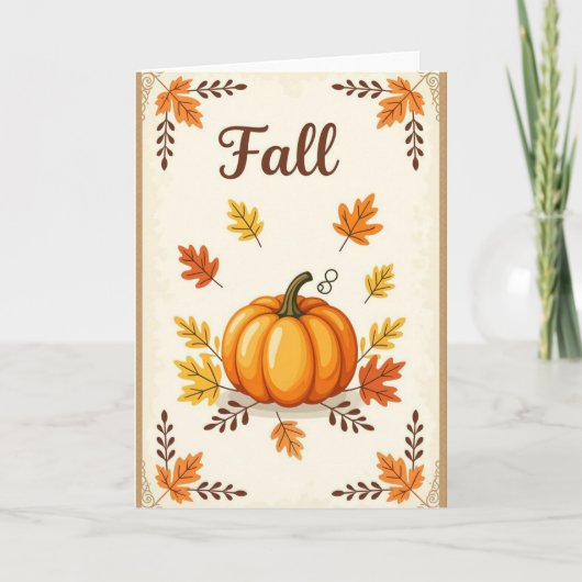 Happy Fall Card, Herbstkarte, Fallkarte Feiertagskarte (Vorderseite)