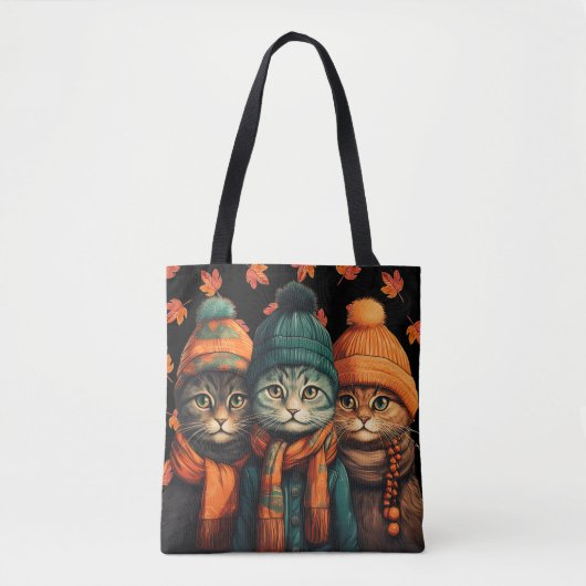 Happy Fall Cats Tasche (Vorderseite)