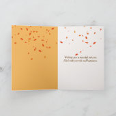 Happy Fall Eichhörnchen mit einem Ahornleaf Karte (Innenseite)