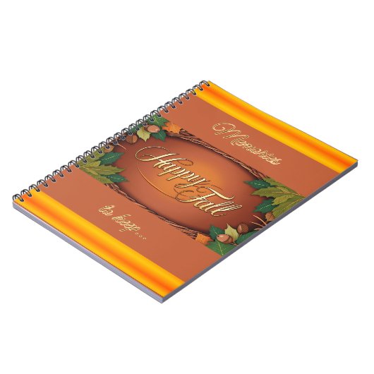 Happy Fall Erinnerungen Notebook Notizblock (Linke Seite)