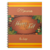 Happy Fall Erinnerungen Notebook Notizblock (Vorderseite)
