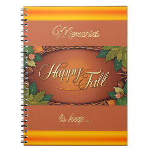 Happy Fall Erinnerungen Notebook Notizblock