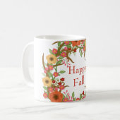 Happy Fall Floral Wreath Kaffeetasse (Vorderseite Links)
