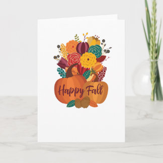 Happy Fall Grußkarte mit Fall Bouquet Karte