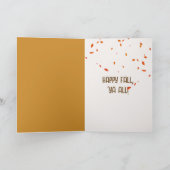 Happy Fall Hamster in einem Walnuss Karte (Innenseite)