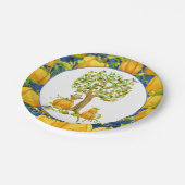 Happy Fall Harvest Halloween-Party Pumpkin Patch Pappteller (Schrägansicht)