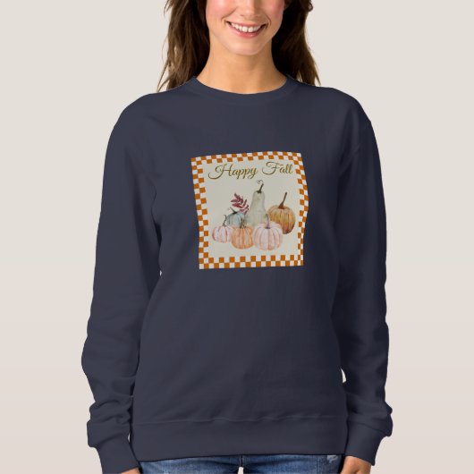 Happy Fall Harvest Personalize-Nachricht oder -Nam Sweatshirt (Vorderseite)