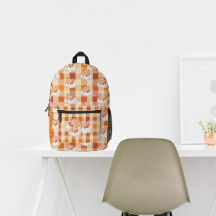 Happy Fall Harvest Pumpkins Individuelle Name Bedruckter Rucksack