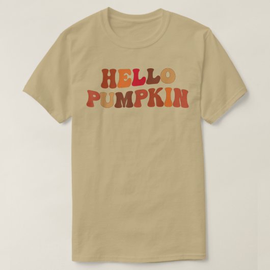 Happy Fall Hello Pumpkin Retro Fall Autumn Vibes T-Shirt (Design vorne)