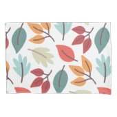 Happy Fall Herbst farbenfrohe Blätter Muster Kissenbezug (Vorderseite-Links)