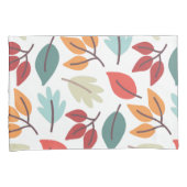 Happy Fall Herbst farbenfrohe Blätter Muster Kissenbezug (Vorderseite-Rechts)