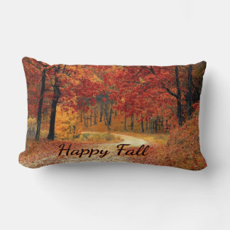Happy Fall Herbst farbige Straßenkissen Lendenkissen