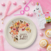 Happy Fall Herbst floraler Swag Pappteller (Party)