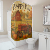 Happy Fall klassische Traktor und Bauernhof Duschvorhang (Beispiel)