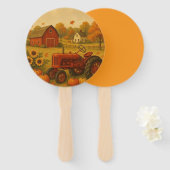 Happy Fall klassische Traktor und Bauernhof Fächer (Vorne und Hinten)