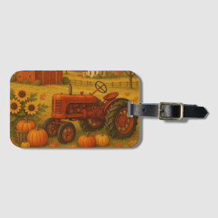 Happy Fall klassische Traktor und Bauernhof Gepäckanhänger