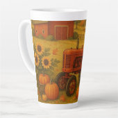 Happy Fall klassische Traktor und Bauernhof Milchtasse (Linke Ecke)
