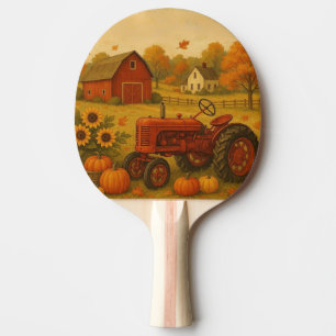 Happy Fall klassische Traktor und Bauernhof Tischtennis Schläger