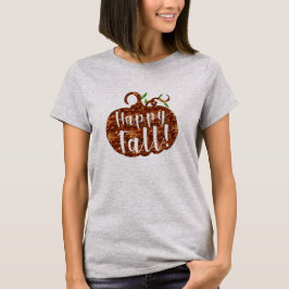 Happy-fall-Kürbis zwischen T - Shirt-Frauen T-Shirt