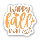 Happy Fall Mail Aufkleber (Vorderseite)