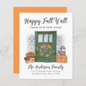 Happy Fall Neue Zuhause Door Pumpkin Holiday Movin (Vorne/Hinten)