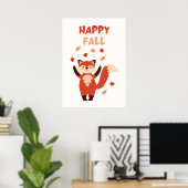 Happy Fall Niedlich Fox Poster (Heimbüro)
