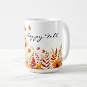Happy Fall Niedlich Scarecrow und Herbstblätter Kaffeetasse (VorderseiteRechts)