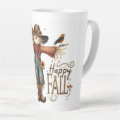 Happy Fall Niedlich Scarecrow und Herbstblätter Milchtasse (Rechte Ecke)
