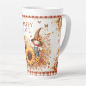 Happy Fall Niedliche Folkloreinszenierung und Herb Milchtasse (Rechte Ecke)