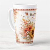 Happy Fall Niedliche Folkloreinszenierung und Herb Milchtasse (Linke Ecke)