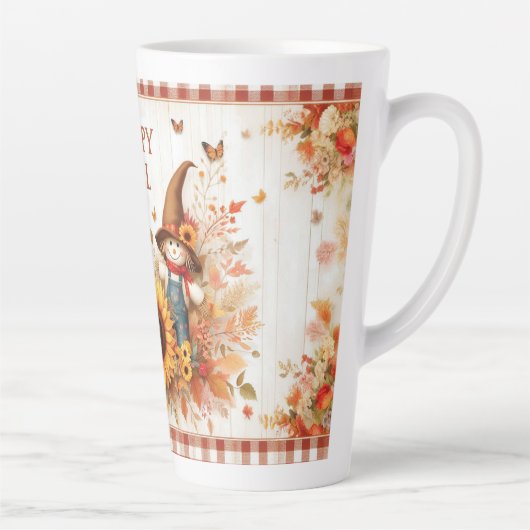 Happy Fall Niedliche Folkloreinszenierung und Herb Milchtasse (Rechts)