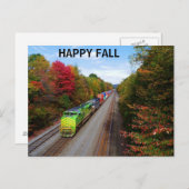 HAPPY FALL Norfolk Southern Postkarte (Vorne/Hinten)