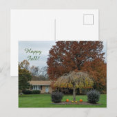 Happy Fall Postcard Feiertagspostkarte (Vorne/Hinten)