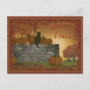 Happy Fall Postcard Postkarte