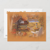 Happy Fall - Postkarte (Vorne/Hinten)