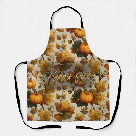 Happy Fall Pumpkin Blätter Design Schürze (Vorderseite)