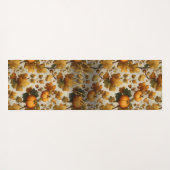 Happy Fall Pumpkin Blätter Design Yogamatte (Rückseite (Horizontal))