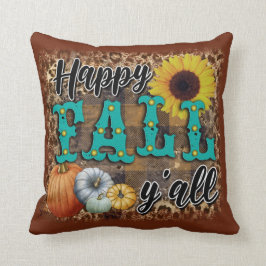Happy Fall Pumpkin Blume Elegant Cotton 16"X16 Kissen