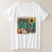 Happy Fall Pumpkin Blume Elegant Große Größe T-Shirt (Design vorne)