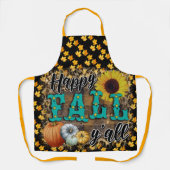 Happy Fall Pumpkin Blume Elegant Schürze (Vorderseite)