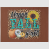 Happy Fall Pumpkin Blume Elegant Seidenpapier (Vorderseite)