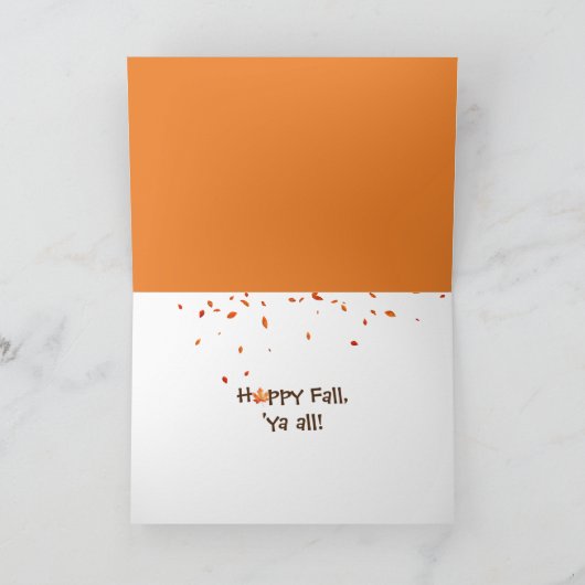 Happy Fall Pumpkin Bouquet Karte (Innenseite)