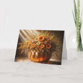 Happy Fall Pumpkin Bouquet Karte (Vorderseite)