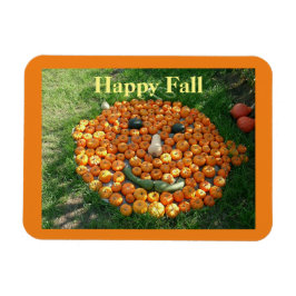 Happy Fall Pumpkin Face Magnet