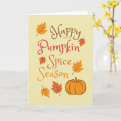 Happy Fall Pumpkin Gewürzsaison Erntedank Card Karte (Gelbe Blume)