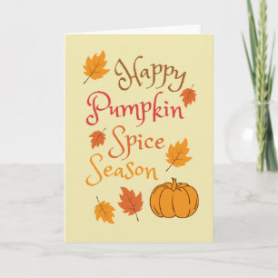 Happy Fall Pumpkin Gewürzsaison Erntedank Card Karte
