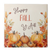 Happy Fall Pumpkin Harvest Fliese (Vorderseite)
