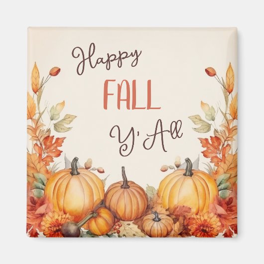 Happy Fall Pumpkin Harvest Magnet (Vorne)