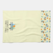 Happy Fall Pumpkin in Wagon-Muster Geschirrtuch (Horizontal)