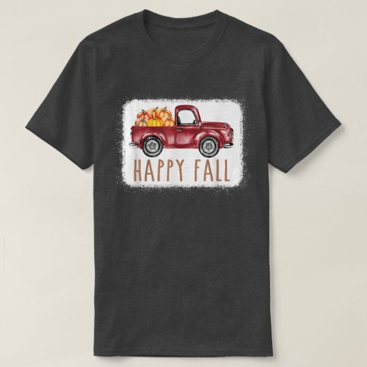 Happy Fall Pumpkin Liebe LKW Herbstfall Thanksgi T-Shirt (Design vorne)